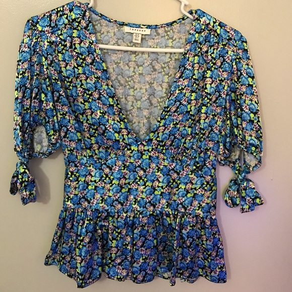 Topshop floral viscose blouse - Picture 3 of 8